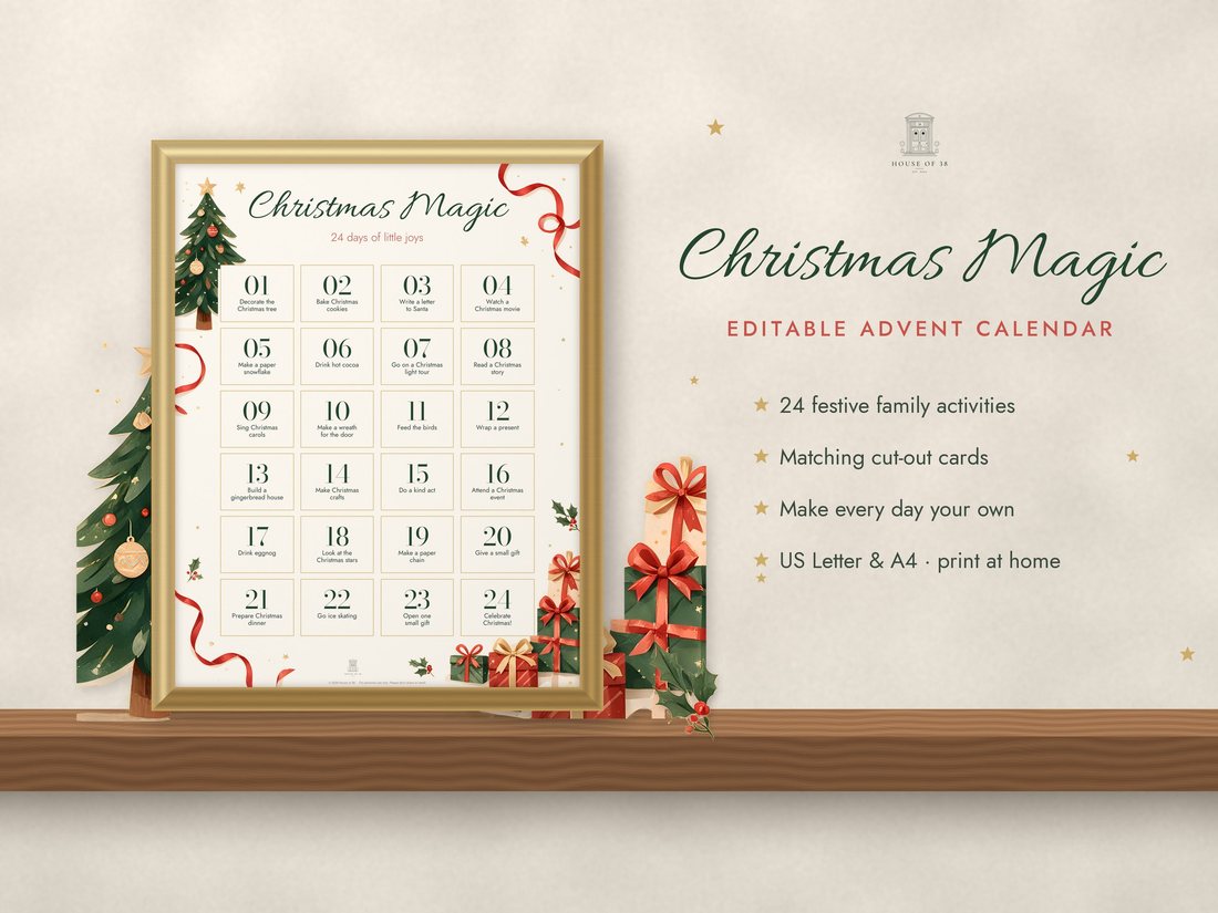 A blurred preview of the Christmas Magic advent calendar